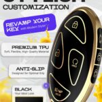 Lucrum Compatible with Hyundai IONIQ 6 Key Fob Cover & Leather Keychain