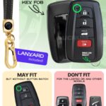 Lucrum for Toyota Camry Key Fob Cover and Leather Keychain