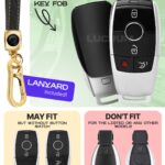 Lucrum Compatible with Mercedes Benz Key Fob Cover & Leather Keychain