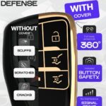 Lucrum Compatible with Chevy, GMC, and Buick Key Fob Cover & Leather Keychain