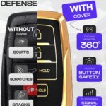 for Toyota Corolla Key Fob Cover and Leather Keychain