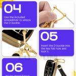 Lucrum Compatible with Ford Key Fob Cover & Leather Keychain