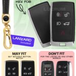 for Range Rover Key Fob Cover and Leather Keychain
