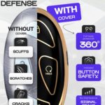 Lucrum Compatible with Hyundai IONIQ 6 Key Fob Cover & Leather Keychain