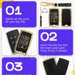 for Range Rover Key Fob Cover and Leather Keychain