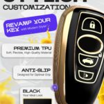 Lucrum Compatible with Subaru Outback Key Fob Cover & Leather Keychain
