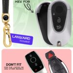 Lucrum Compatible with Mercedes Benz Key Fob Cover & Leather Keychain