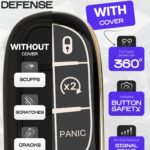 Lucrum for Dodge, Jeep, Chrysler Key Fob Cover and Leather Keychain