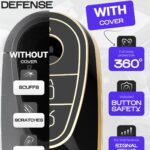 Lucrum Compatible with Mercedes Benz Key Fob Cover & Leather Keychain