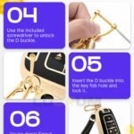 Lucrum Compatible with Chevy & GMC Key Fob Cover & Leather Keychain