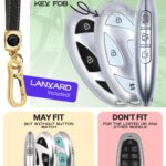 Lucrum Compatible with Hyundai IONIQ 6 Key Fob Cover & Leather Keychain