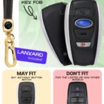 Lucrum Compatible with Subaru Outback Key Fob Cover & Leather Keychain