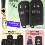 Lucrum for Dodge, Jeep, Chrysler Key Fob Cover and Leather Keychain