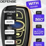 Lucrum Compatible with Subaru Outback Key Fob Cover & Leather Keychain