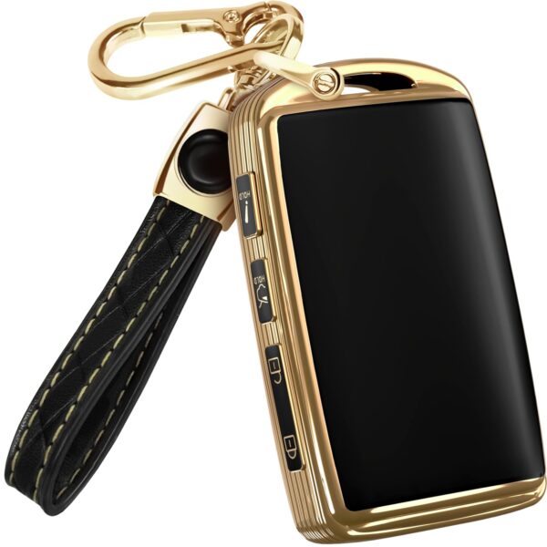 Lucrum for Mazda CX5 Key Fob Cover and Leather Keychain