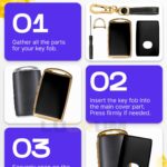 Lucrum for Mazda CX5 Key Fob Cover and Leather Keychain