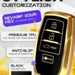 for Toyota Corolla Key Fob Cover and Leather Keychain