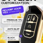 Lucrum for Jeep Wrangler Key Fob Cover & Leather Keychain