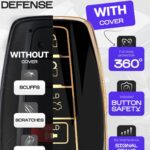 Lucrum for Toyota Camry Key Fob Cover and Leather Keychain