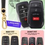 for Toyota Corolla Key Fob Cover and Leather Keychain