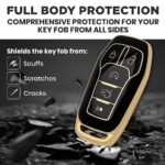 for Ford Fusion Key Fob Cover and Leather Keychain