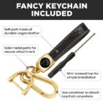 for Ford Fusion Key Fob Cover and Leather Keychain
